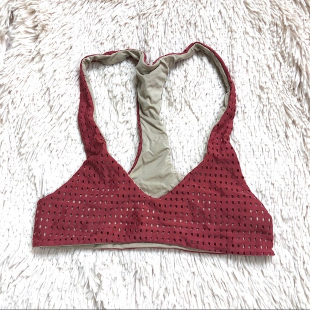 Acacia Swimwear Mesh Kailua Top in Lychee
